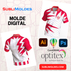 Molde Camiseta Polo Pechera Cordon