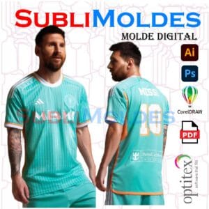 Molde Camiseta Miami Messi