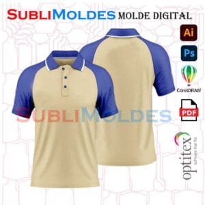Molde Camiseta Polo Raglan