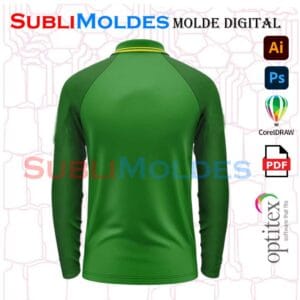 Molde Camiseta Polo Raglan Manga Larga