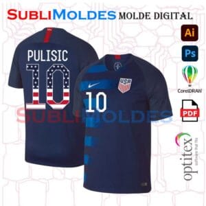 Molde Camiseta Manga Canesu USA
