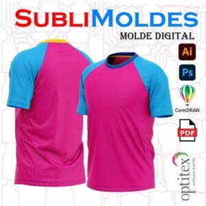 Molde Camiseta Basica Raglan Cuello
