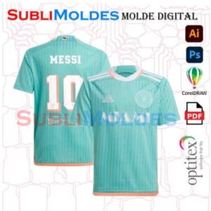 Molde Camiseta Miami Messi