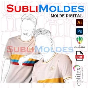 Molde Camiseta Colombia 100 años