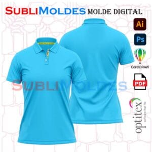 Molde Camiseta Polo Dama