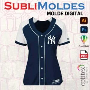 Molde Casaca Baseball Dama