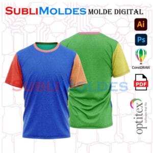 Molde Camiseta Basica Cuello Redondo