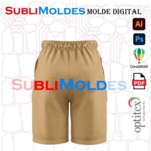 Molde Pantaloneta, Rigida,Pretina,Bolsillo