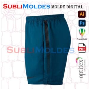 Molde Pantaloneta corte costado