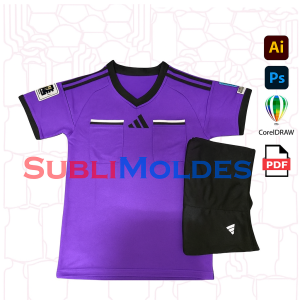 Molde Camiseta Arbitro Raglan 2025 Cuello V