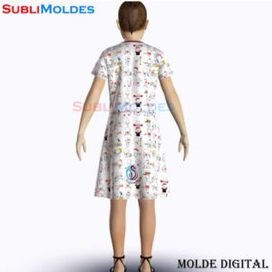 Molde Vestido Niña con Manga